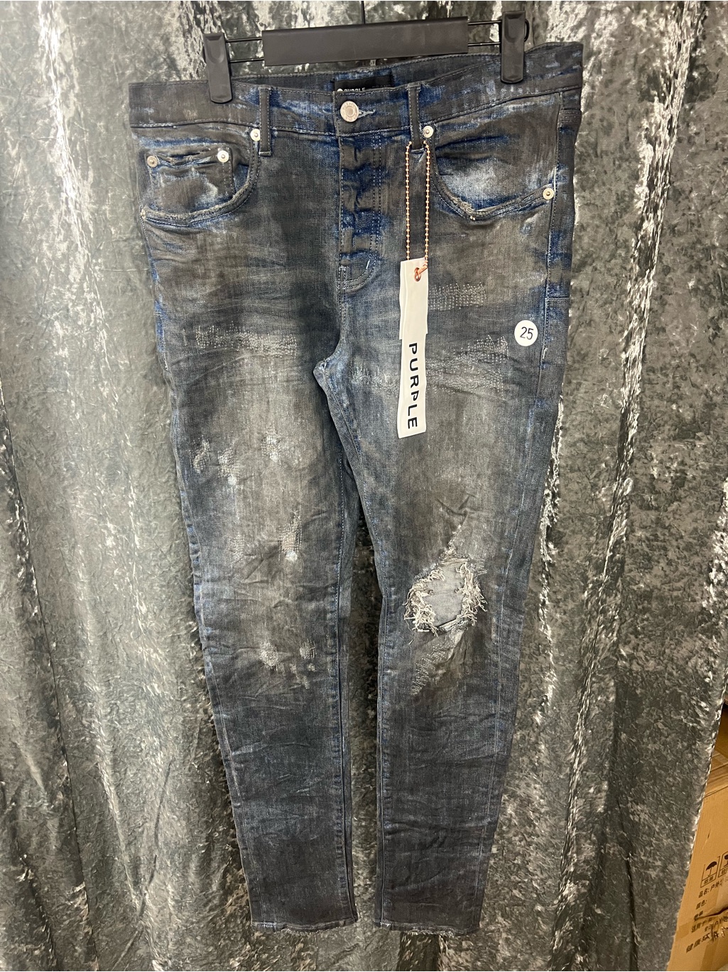 Purple Brand Men’s Skinny Jeans In Washed Dark Blue